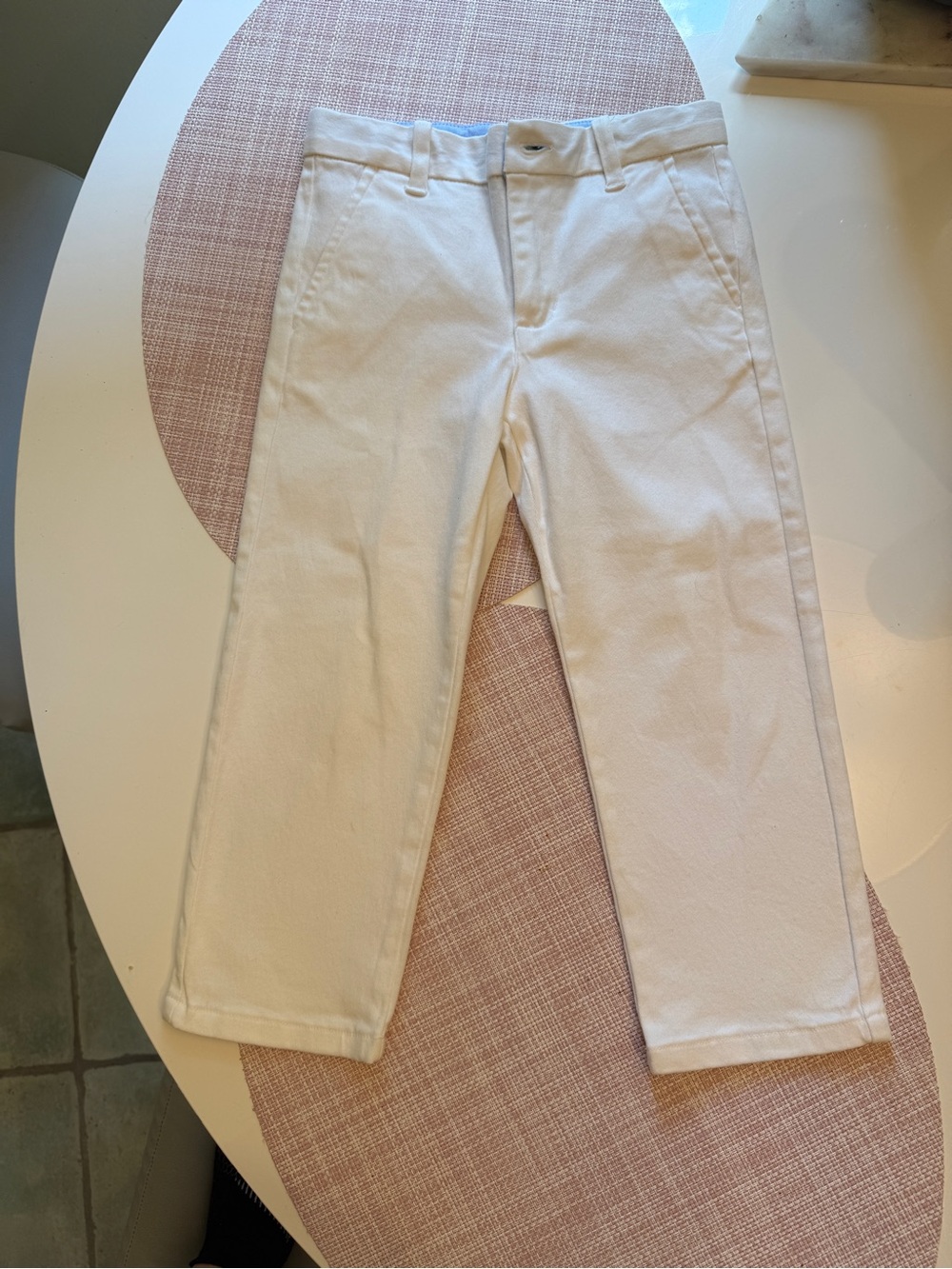 Janie and Jack Cream Straight-Leg Kids Chinos